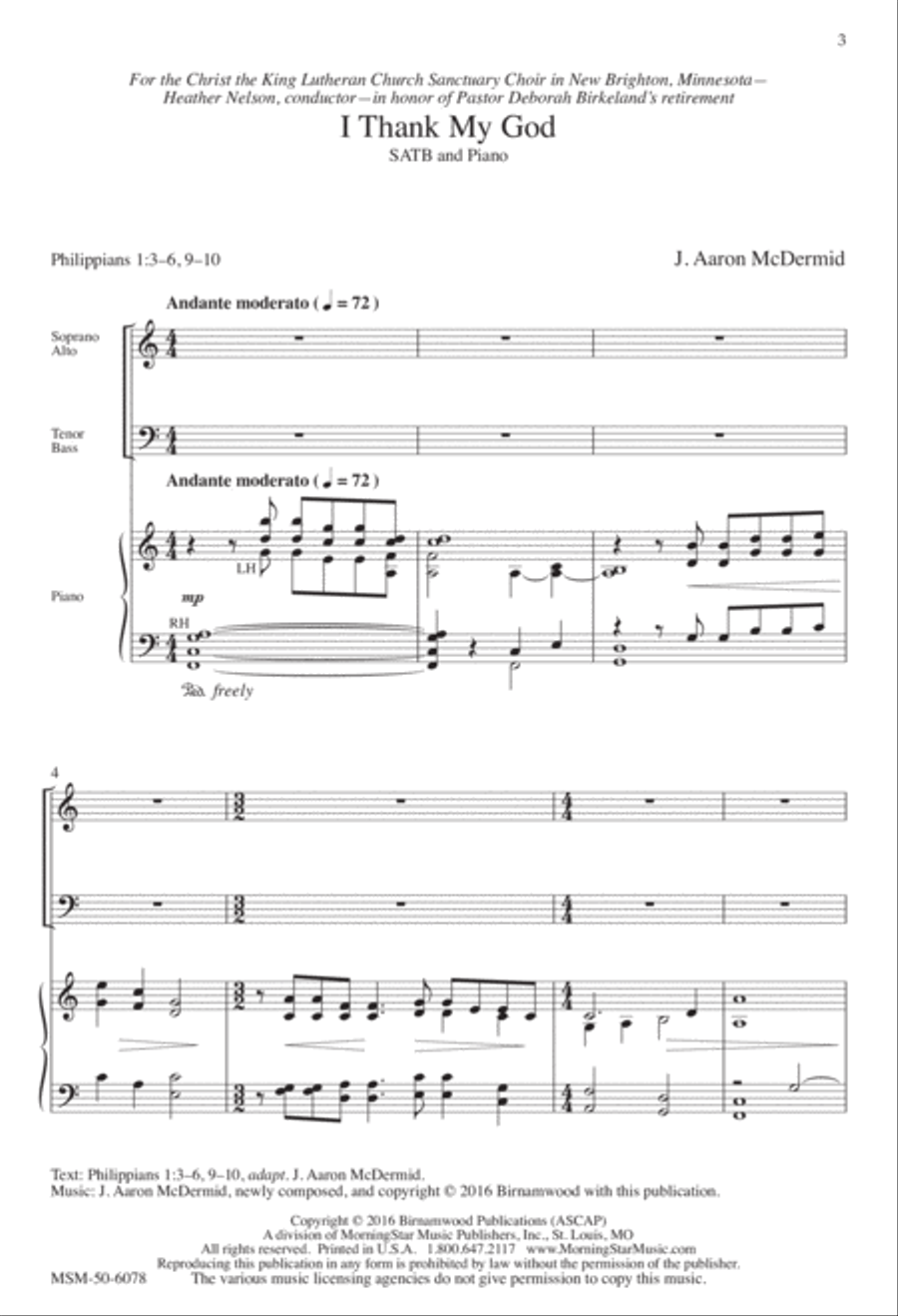 I Thank My God 4-Part scores gallery preview page 2