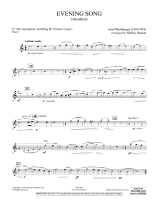 Evening Song (Abendlied) - Pt.2 - Eb Alto Saxophone