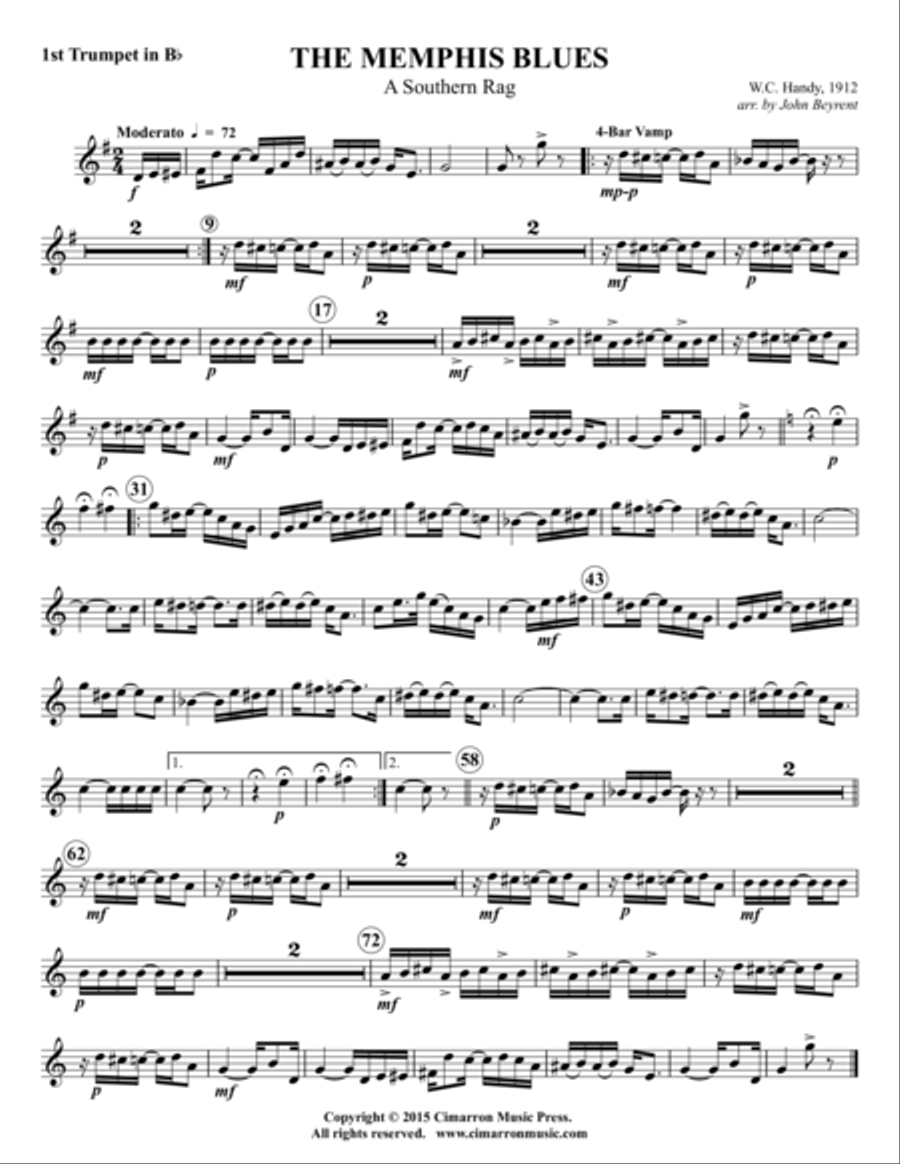 The Memphis Blues The Memphis Blues Brass Quintet scores gallery preview page 4