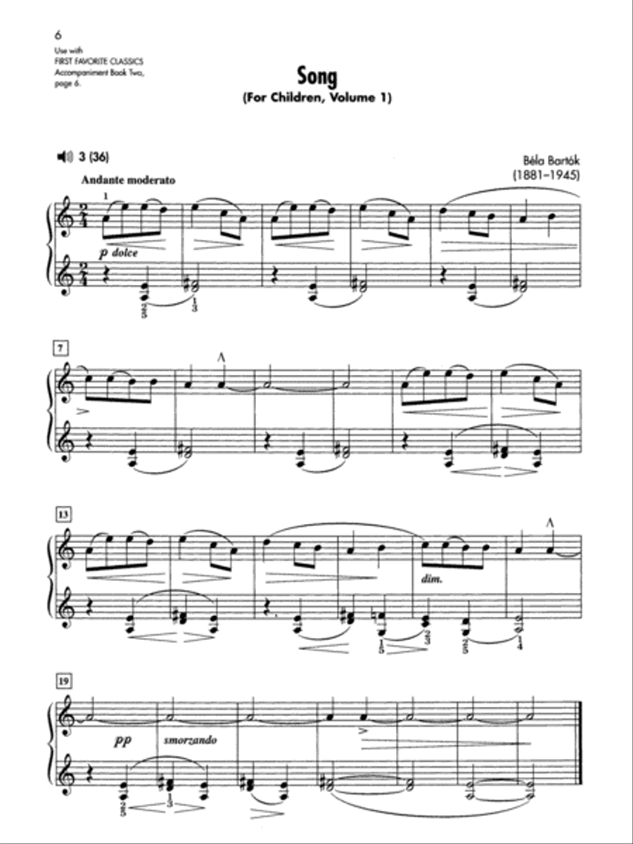 First Favorite Classics, Book 2 Easy Piano scores gallery preview page 4