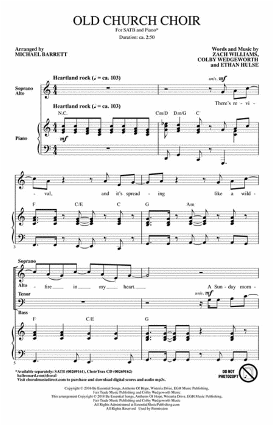 Old Church Choir Old Church Choir 4-Part scores gallery preview page 2
