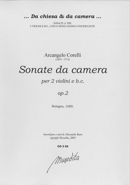 Sonate da camera a tre op.2 (Roma, 1685)