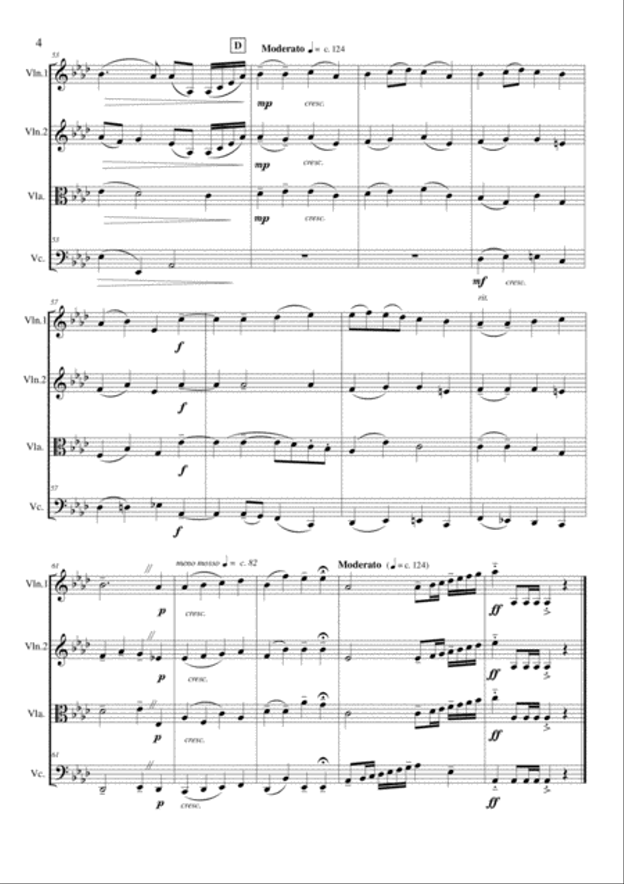 Ode To Joy Ode To Joy String Quartet scores gallery preview page 4