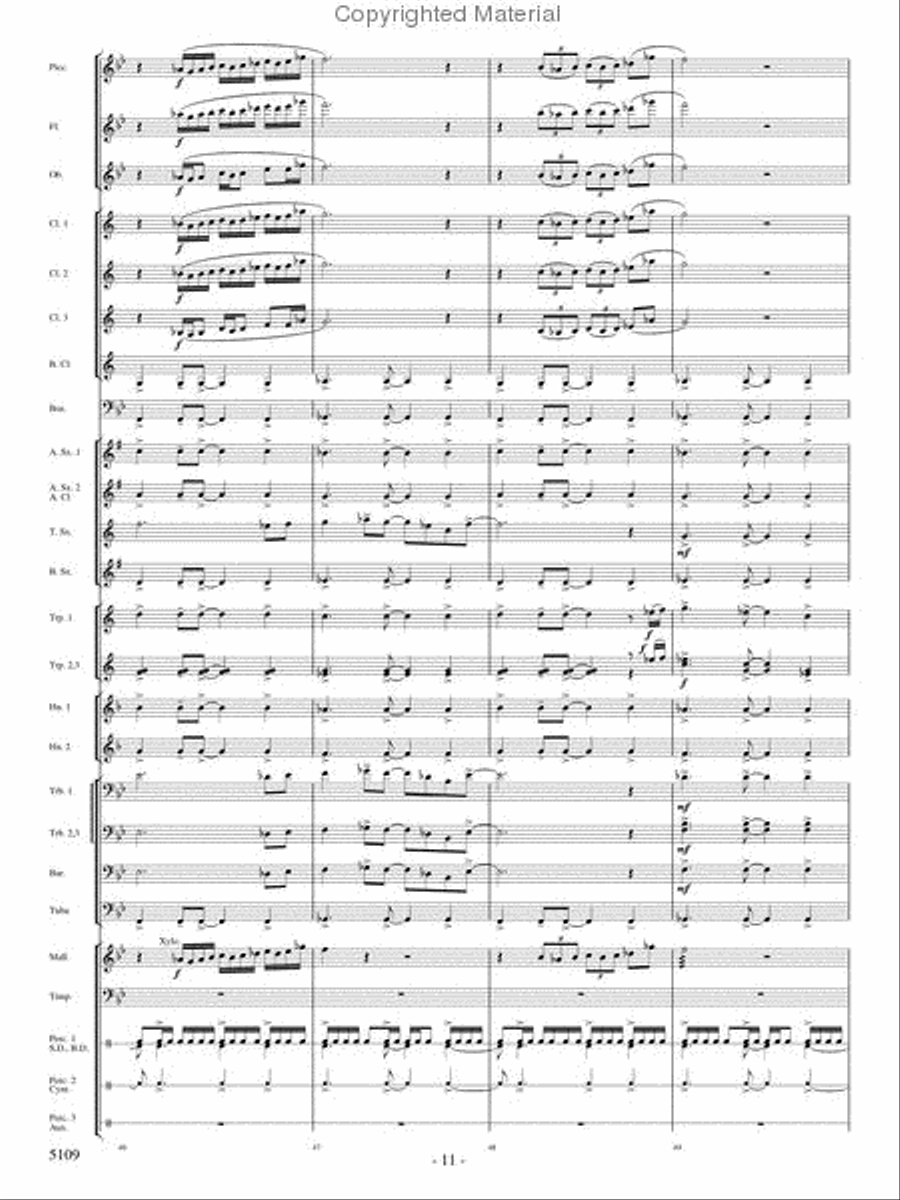 As If On Wings Concert Band scores gallery preview page 10