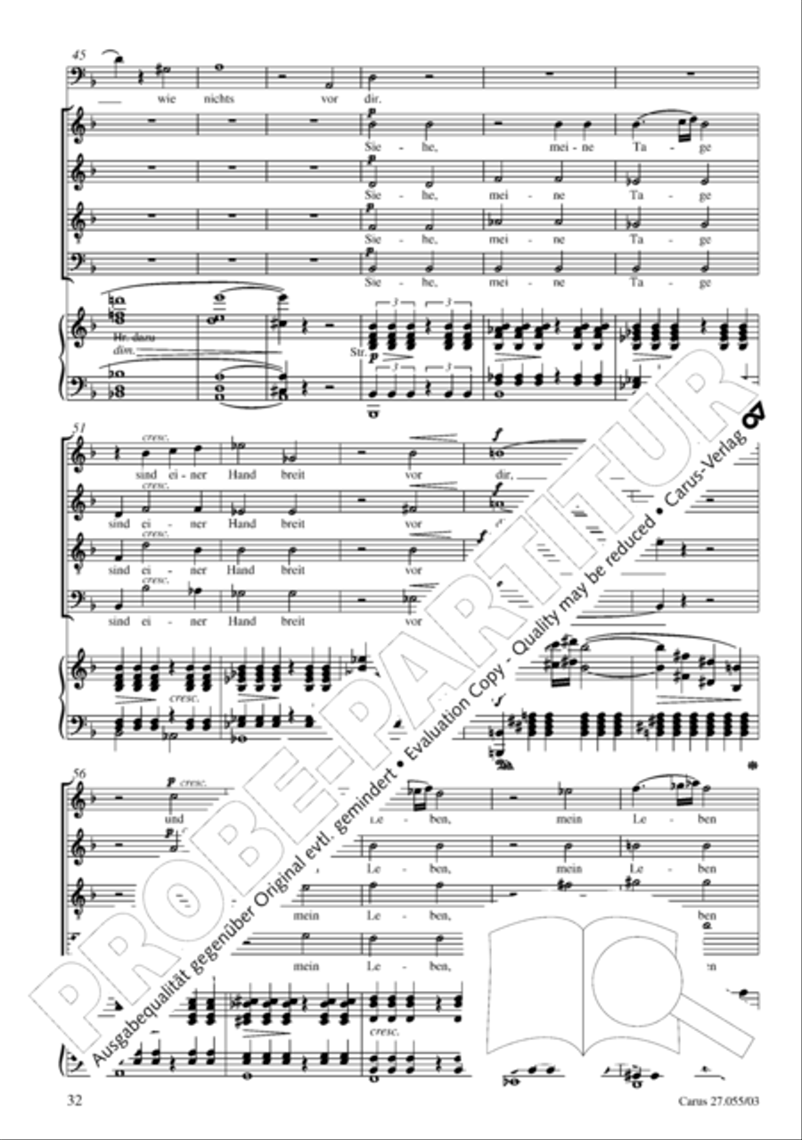 Ein Deutsches Requiem (German Requiem) 4-Part scores gallery preview page 35