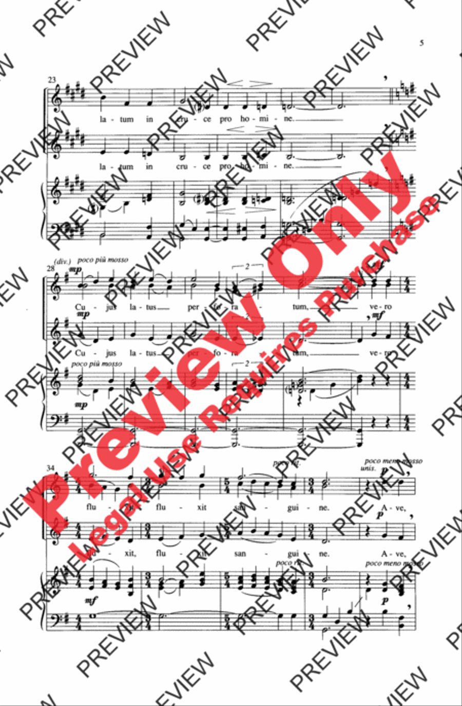 Ave Verum Corpus Women's Choir scores gallery preview page 4