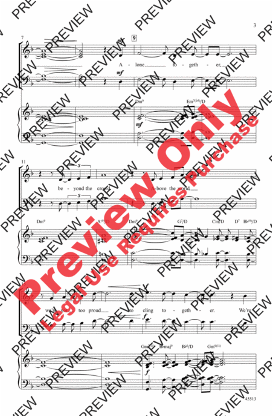 Alone Together 4-Part scores gallery preview page 3