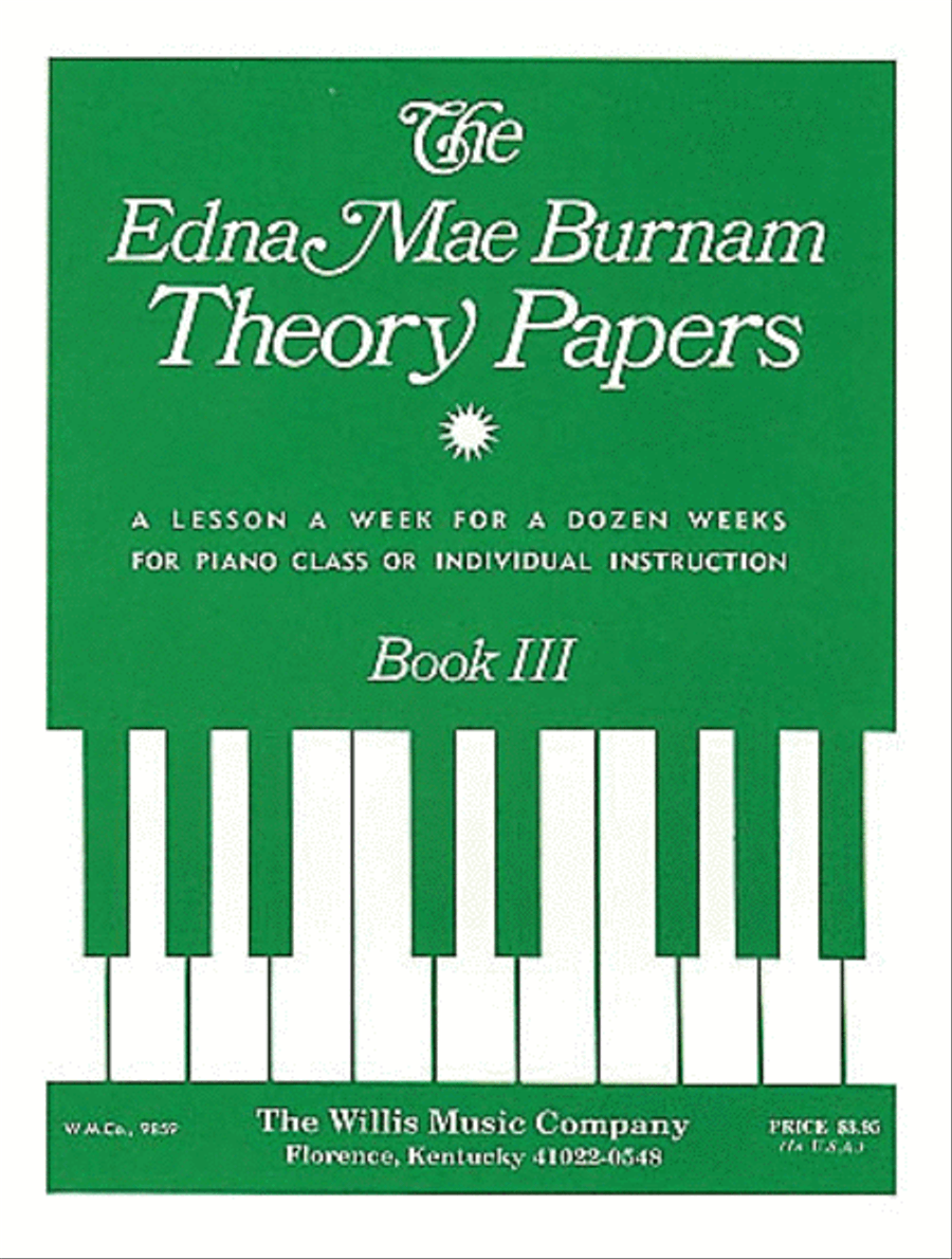 Theory Papers Book 3 Piano Method scores gallery preview page 1