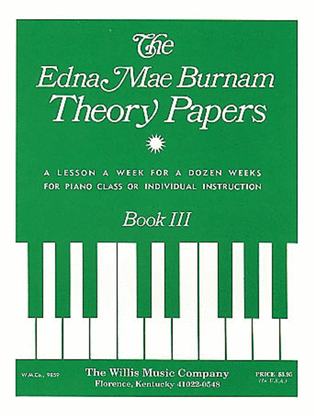 Book cover for Theory Papers Book 3