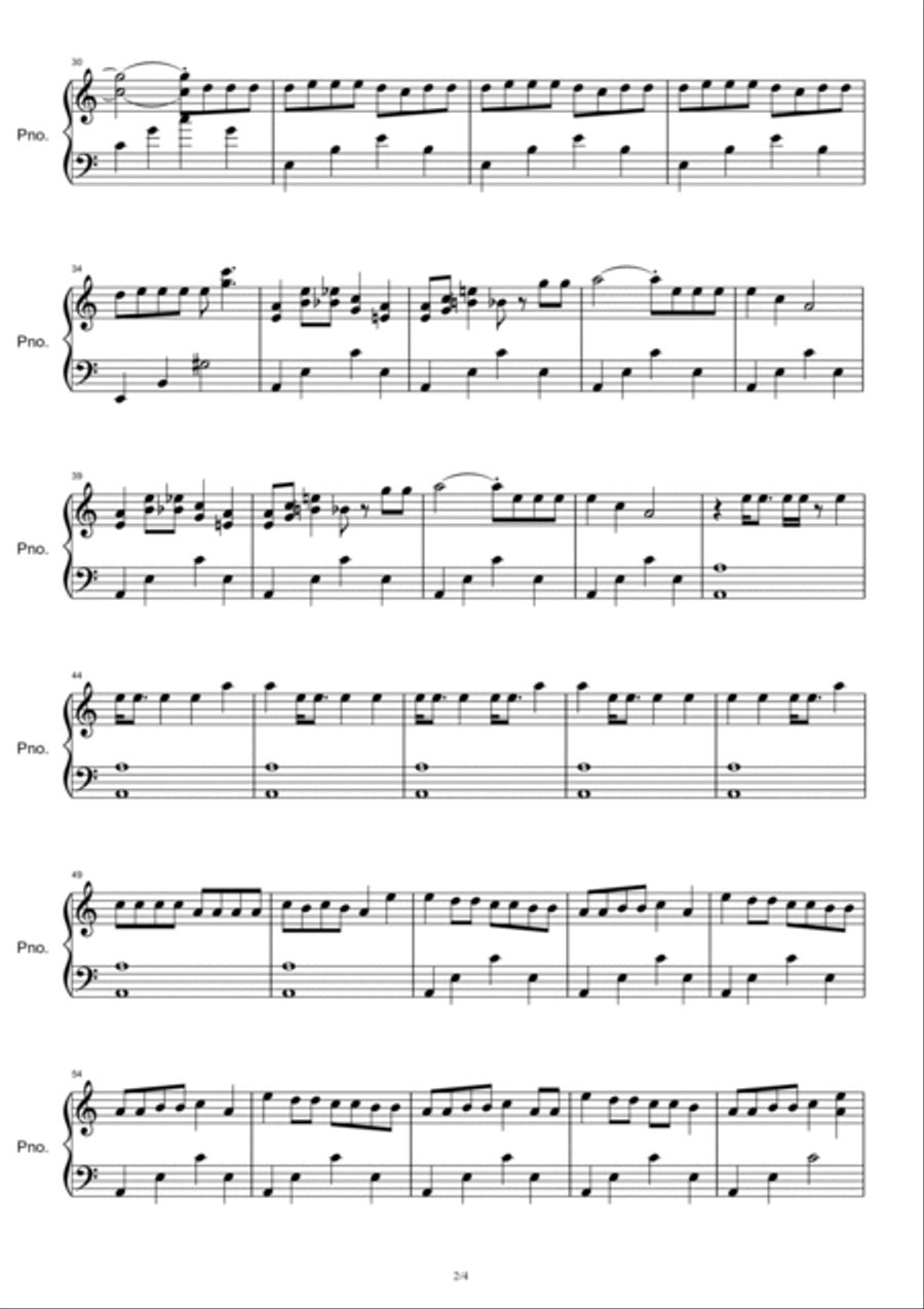 Pretty Savage Piano Solo scores gallery preview page 2