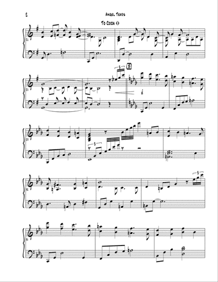 Angel Tears Piano Solo scores gallery preview page 3