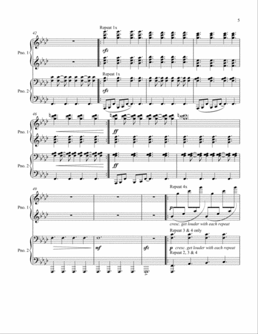 Puzzling for piano 4 hands Piano Duet scores gallery preview page 5