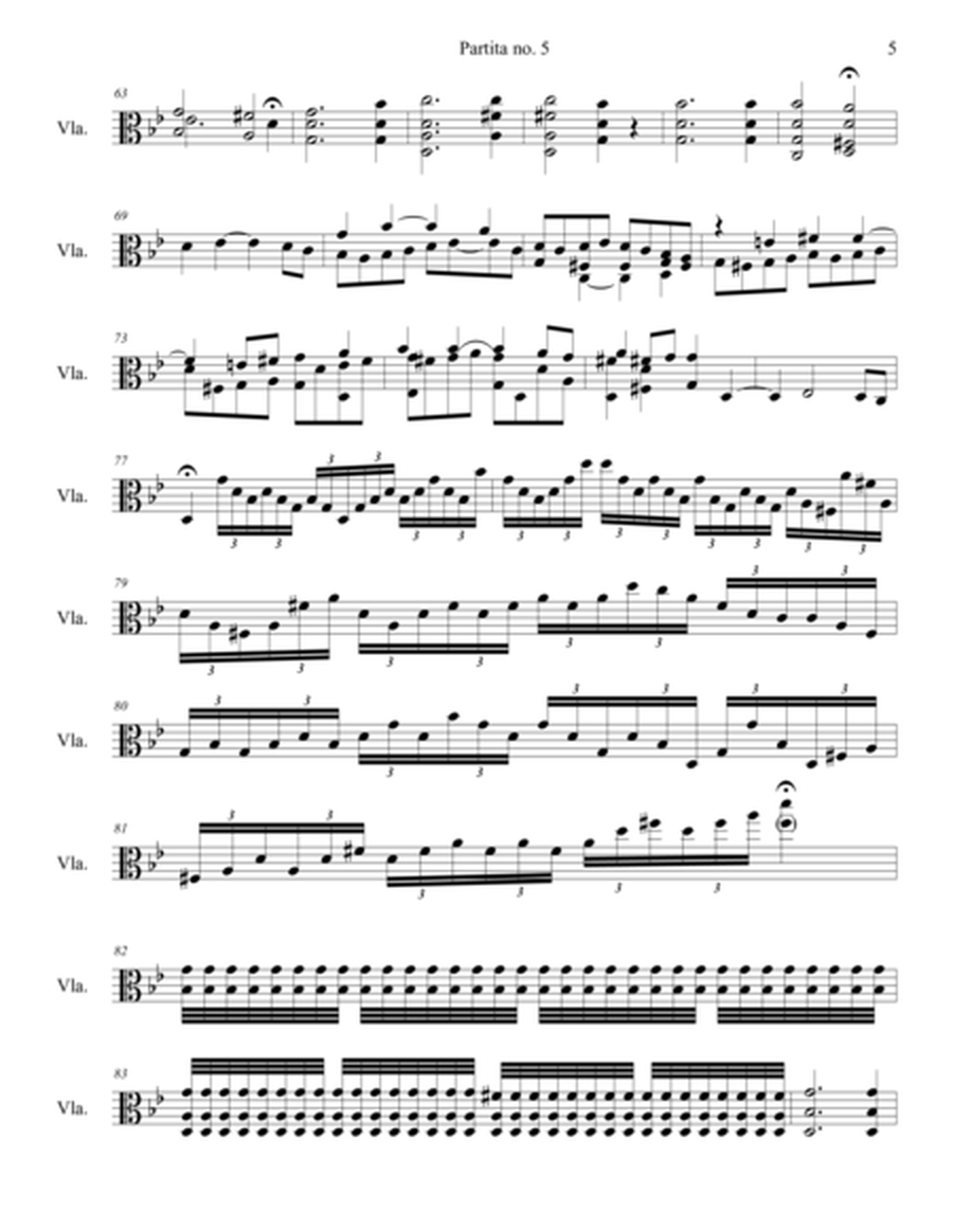 Partita no. 5, Op. 29 - For Viola
