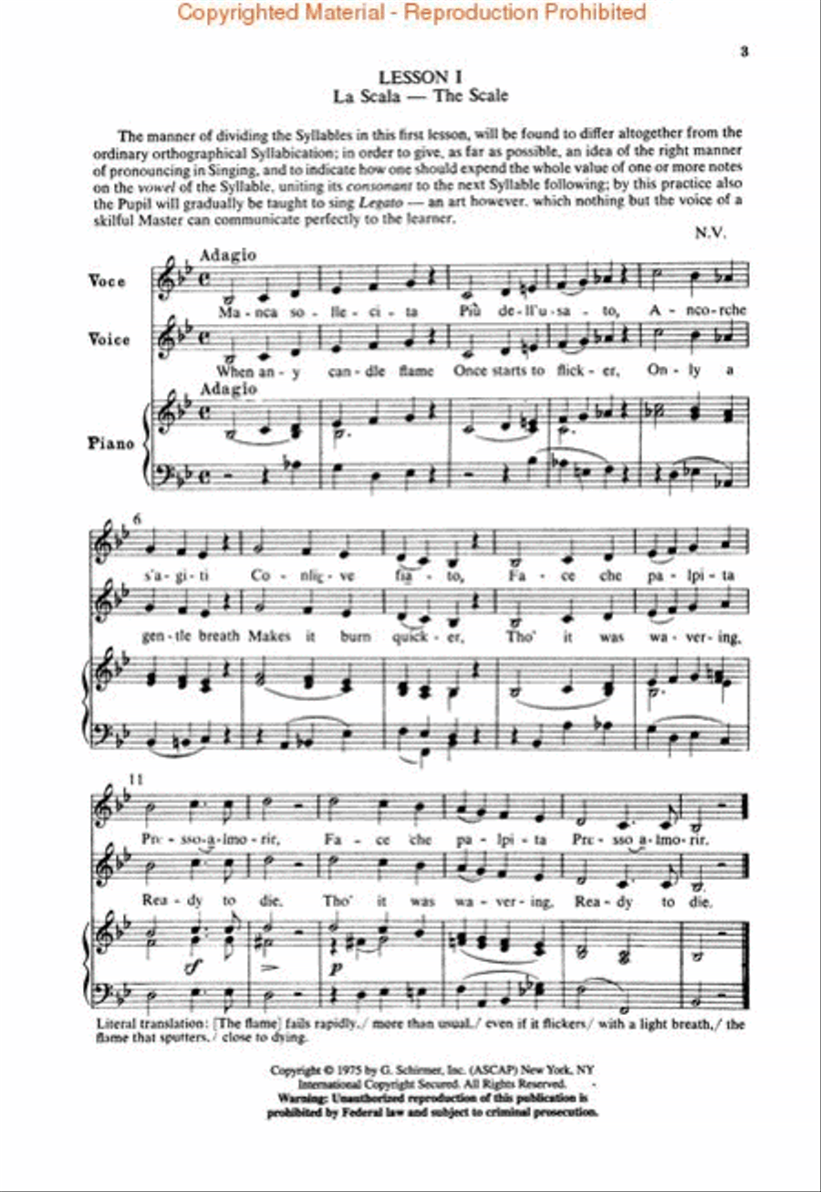 Practical Method of Italian Singing Voice Solo scores gallery preview page 2