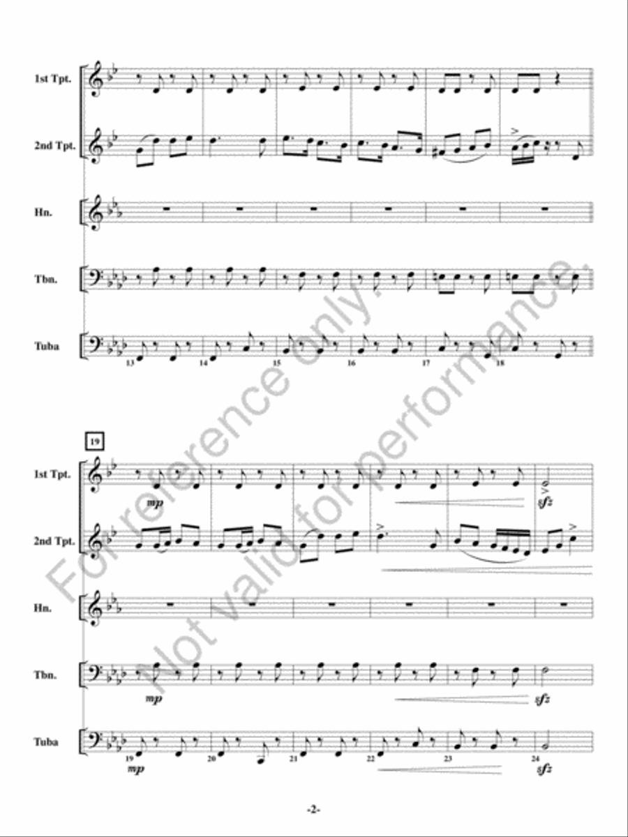 Malevolent March Brass Quintet scores gallery preview page 3