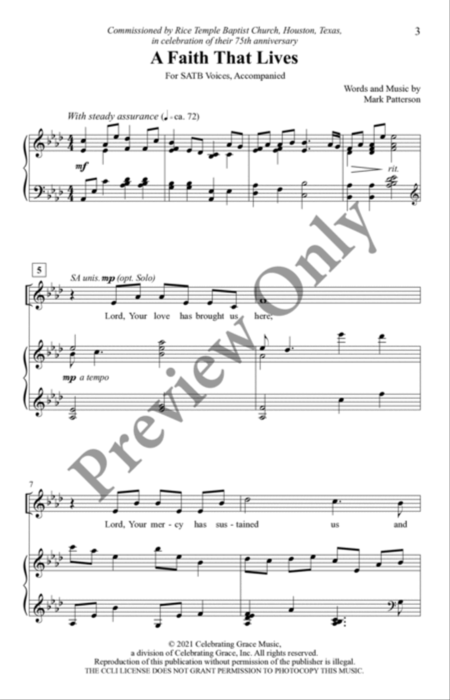 A Faith That Lives 4-Part scores gallery preview page 2