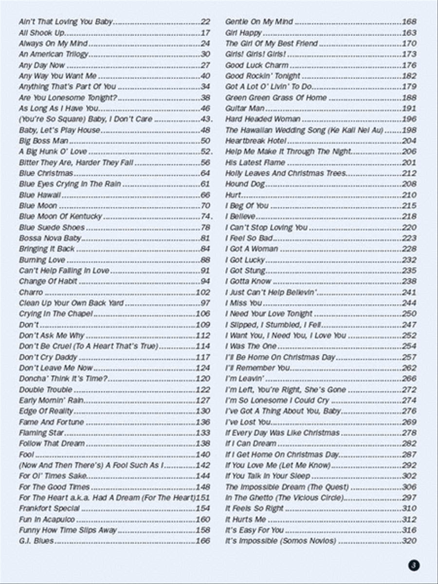 Elvis Presley Anthology – Volume 1 Piano, Vocal, Guitar scores gallery preview page 2