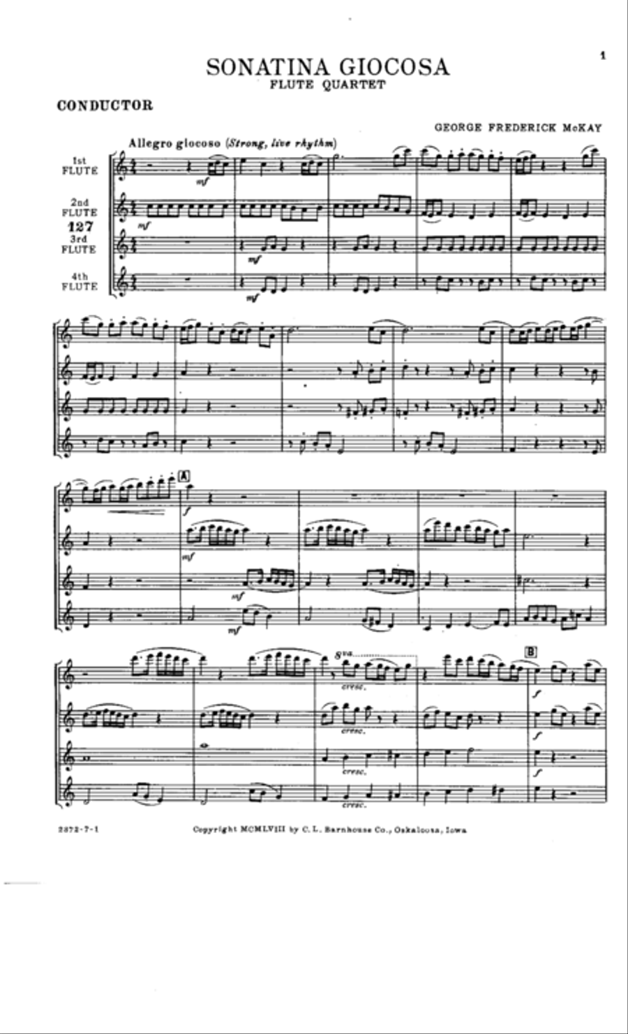 Sonatina Giocosa Flute Quartet scores gallery preview page 2