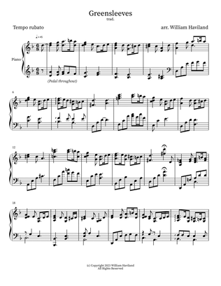 Greensleeves [arr. for solo piano]