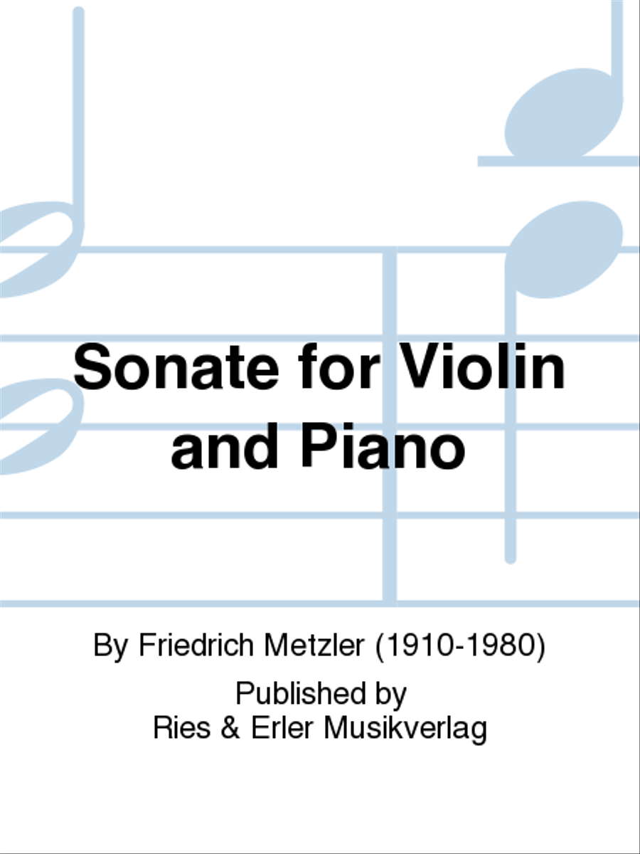 Sonate for Violin and Piano Chamber Music scores gallery preview page 1