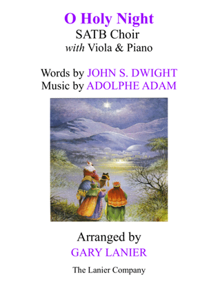 O HOLY NIGHT (SATB Choir with Viola & Piano - Score & Parts included)