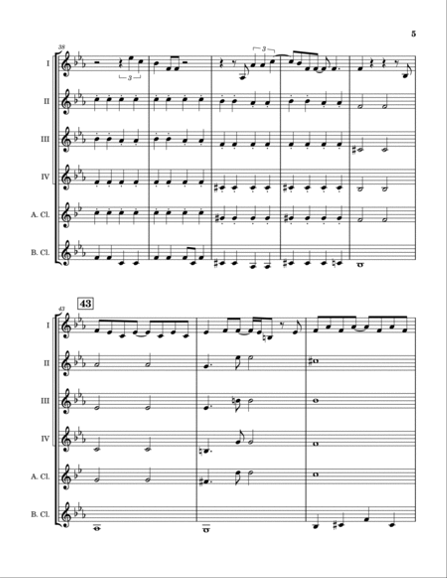 Cold As Ice Clarinet Quintet scores gallery preview page 6