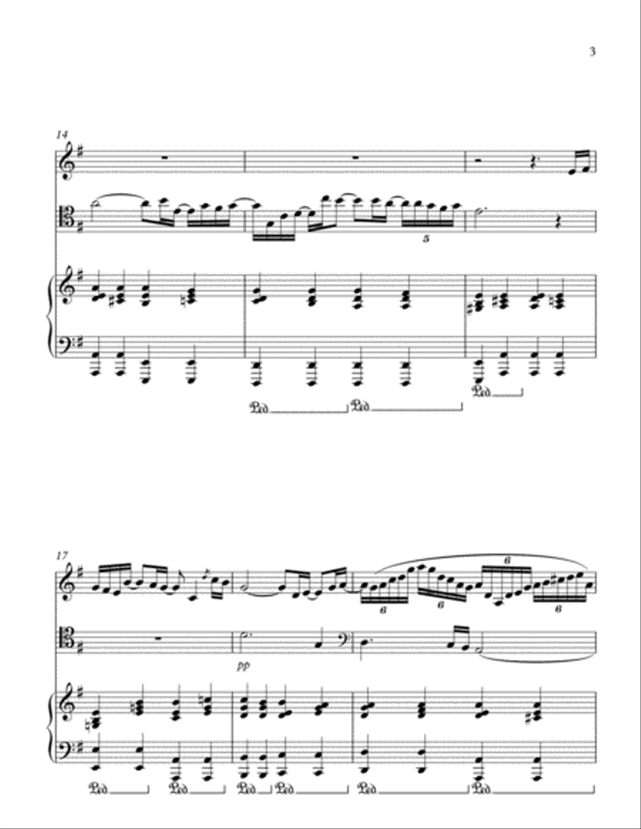 Meditation, for Clarinet, Cello and Piano Clarinet scores gallery preview page 3