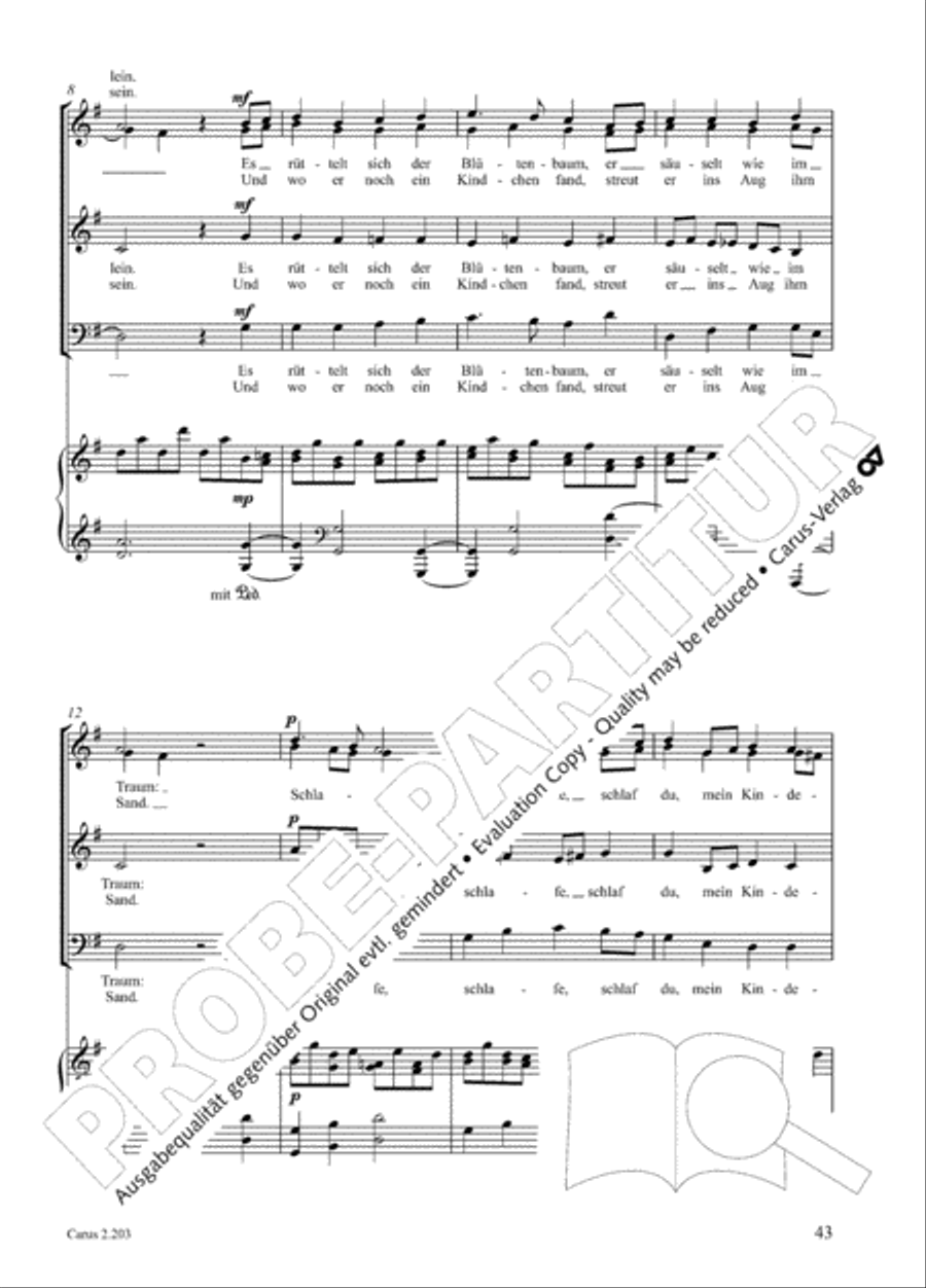 Loreley. Folk songs for choir (Loreley. Volkslieder fur Chor) Choir scores gallery preview page 50