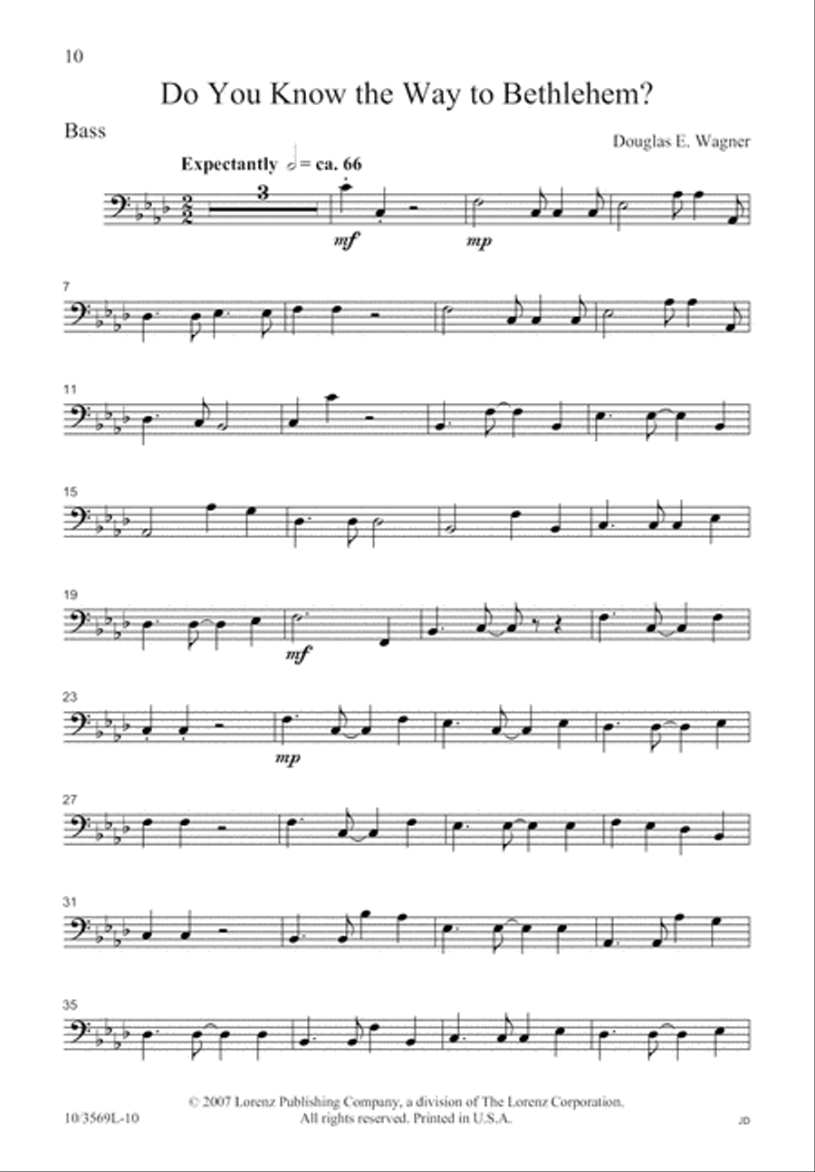 Do You Know the Way to Bethlehem? 4-Part scores gallery preview page 11