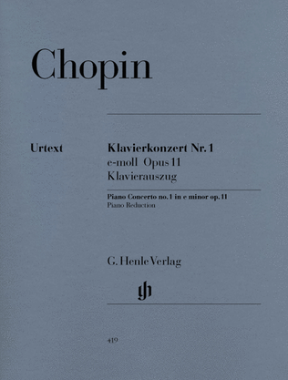 Book cover for Concerto for Piano and Orchestra E minor Op. 11, No. 1