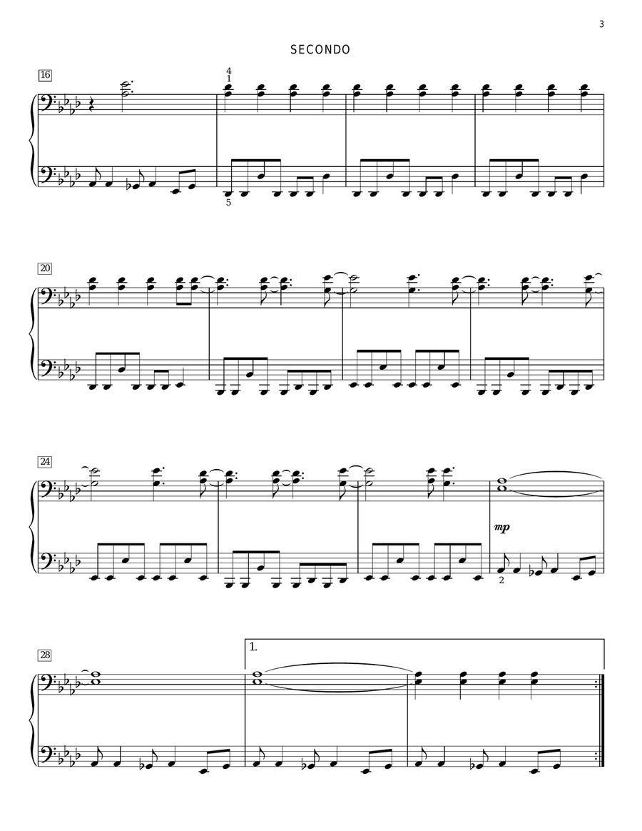 Tremble For My Beloved Piano Duet scores gallery preview page 3