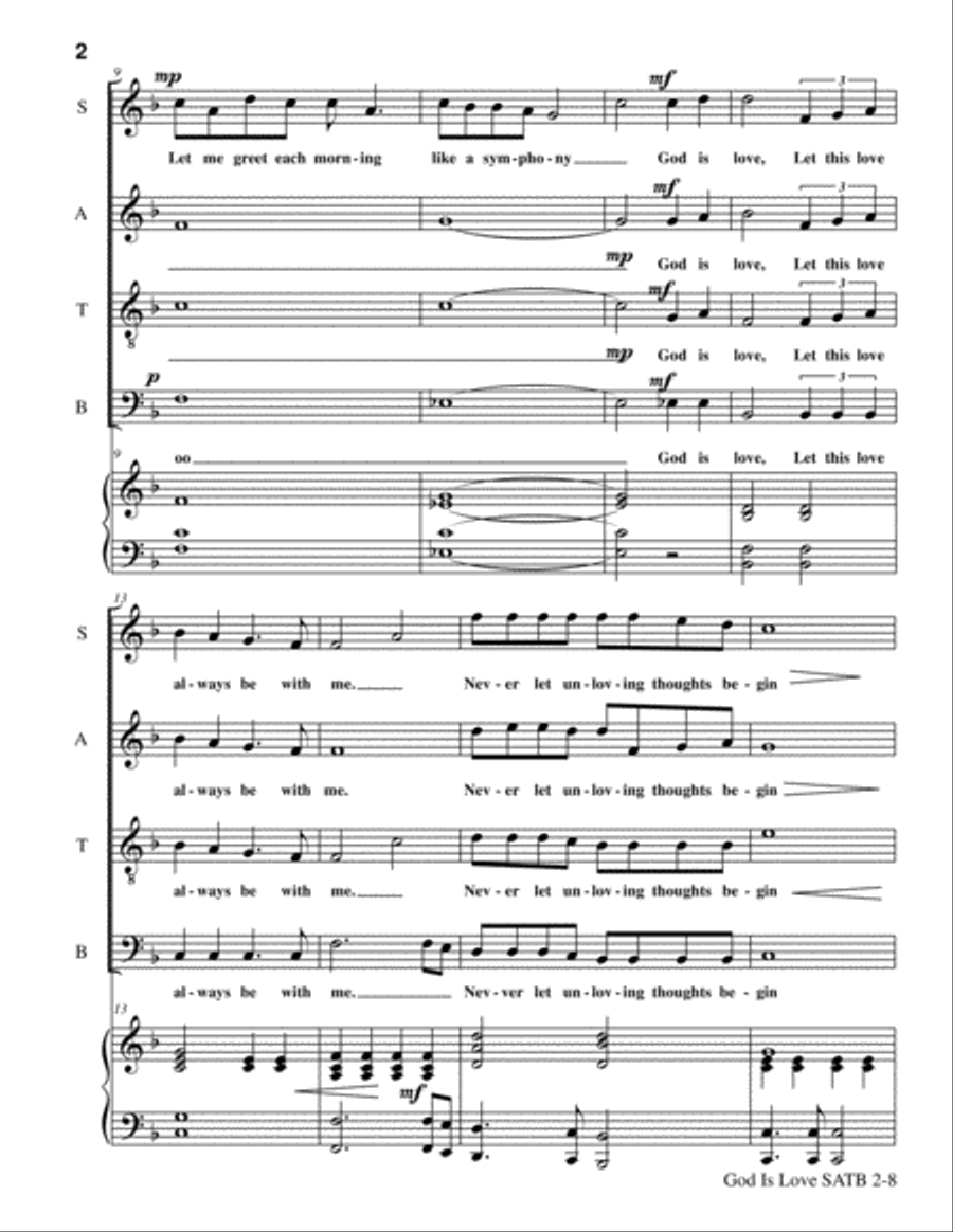 God is Love God is Love 4-Part scores gallery preview page 2