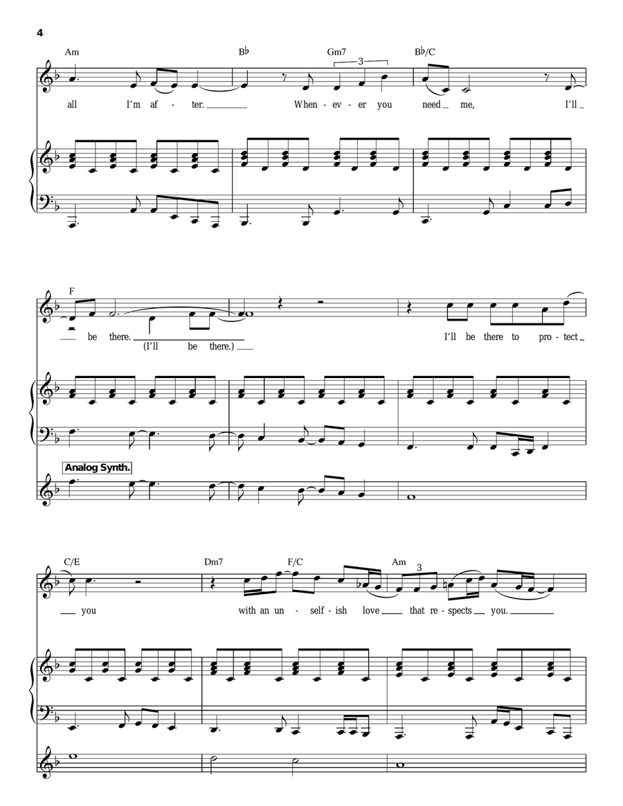 I'll Be There Piano scores gallery preview page 4