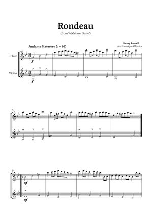 Book cover for Rondeau from "Abdelazer Suite" by Henry Purcell - For Flute and Violin (G minor)