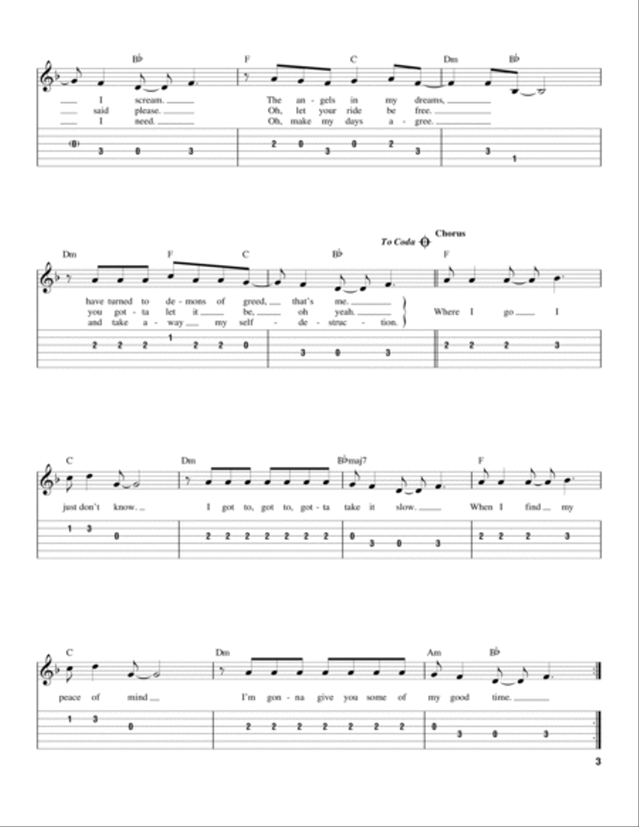 Soul To Squeeze Guitar Tablature scores gallery preview page 3