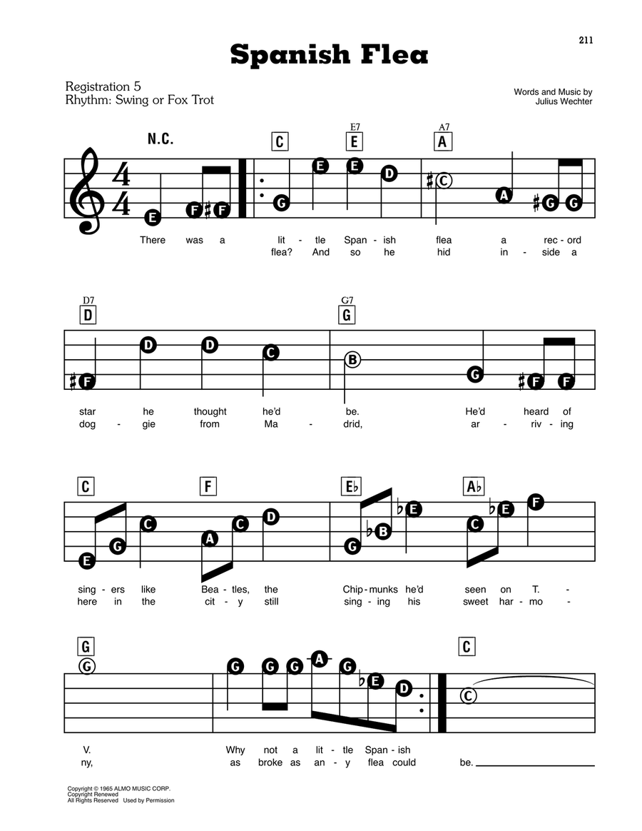 Spanish Flea Spanish Flea Electronic Keyboard scores gallery preview page 1