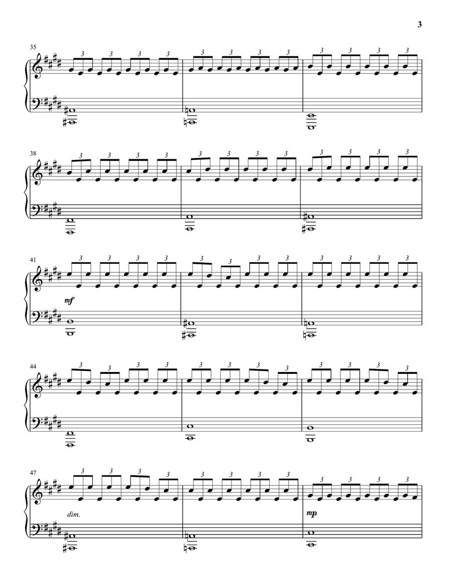 Fly Piano Solo scores gallery preview page 3