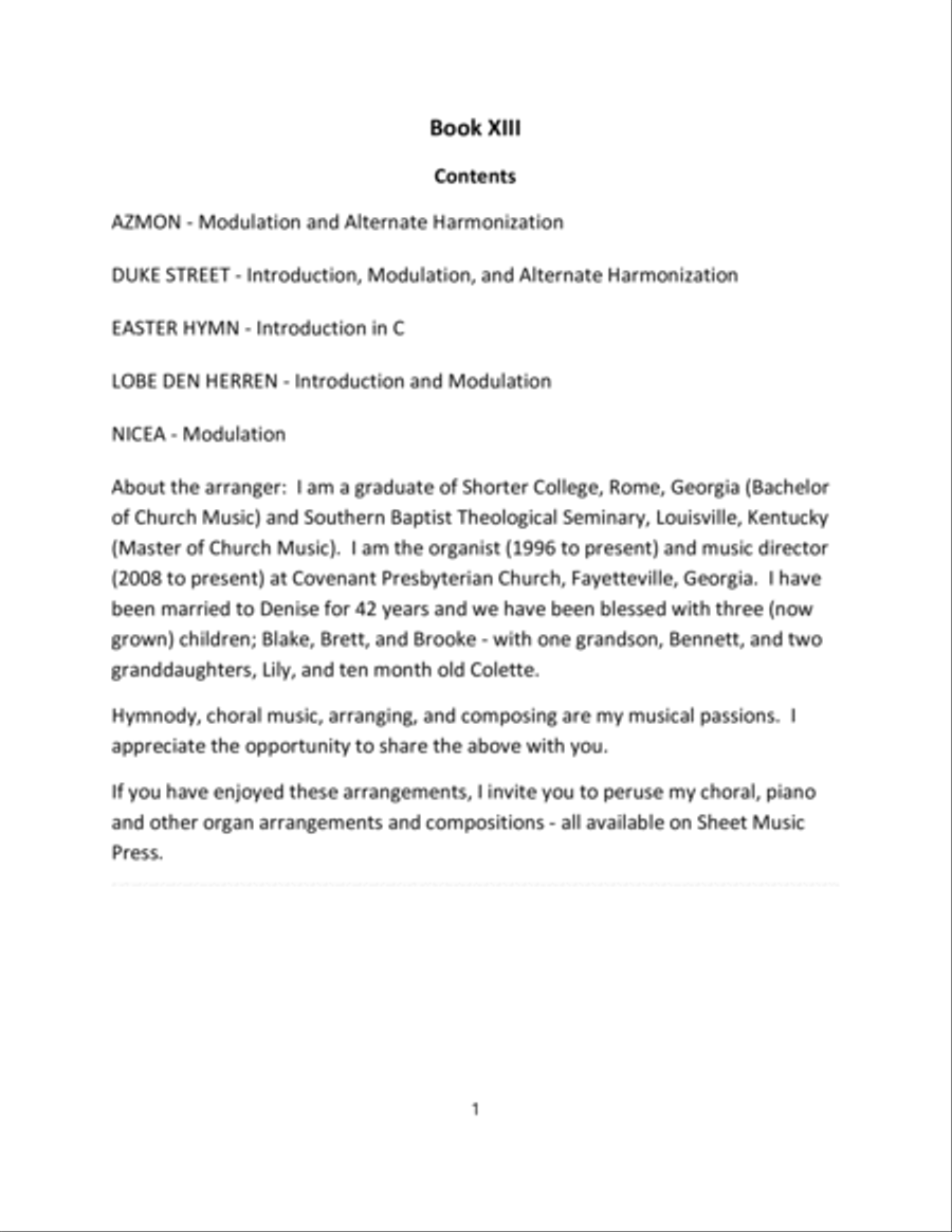 Hymn Introductions and Modulations - Book XIII Organ Solo scores gallery preview page 2