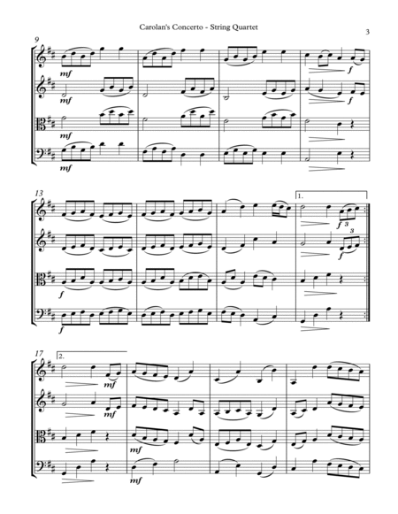 Carolan’s Concerto for String Quartet