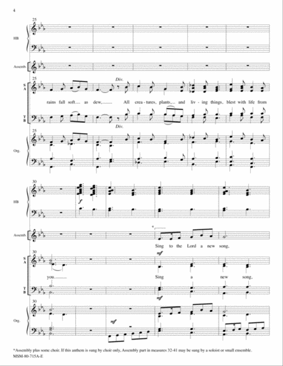 Sing to the Lord a New Song Choir scores gallery preview page 4