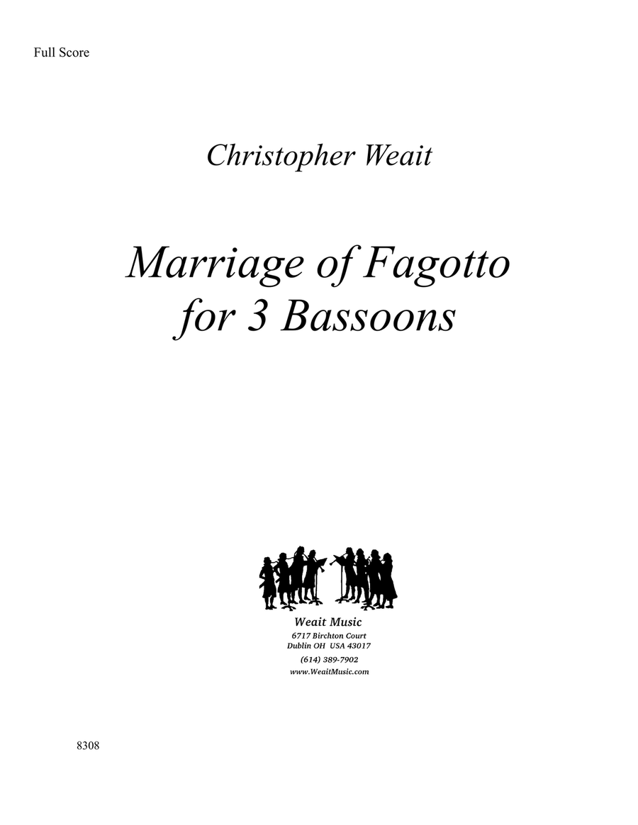 Marriage of Fagotto for 3 bassoons (2'33) Woodwind Trio scores gallery preview page 1