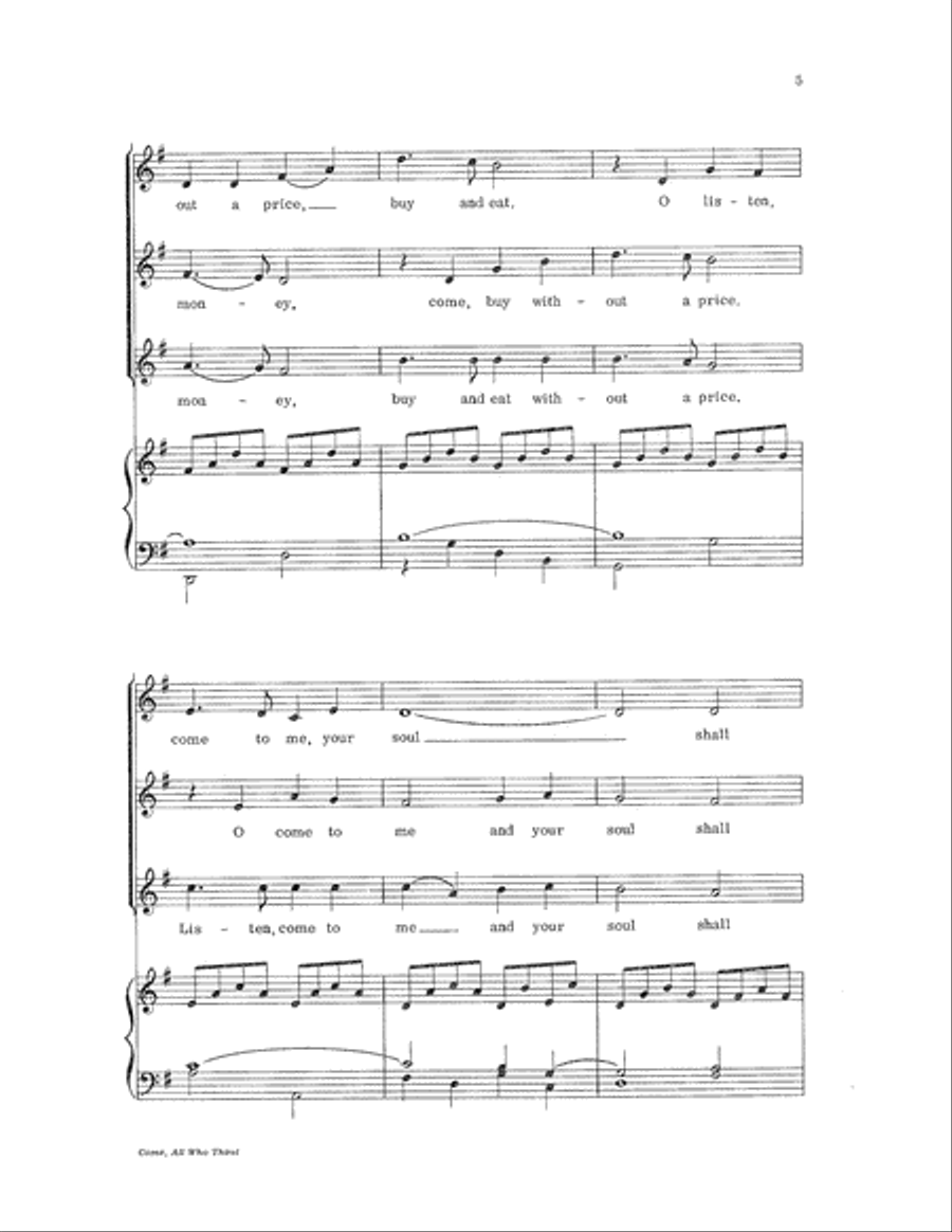 Come, All Who Thirst 3-Part scores gallery preview page 5