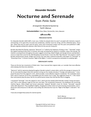 Nocturne and Serenade from Petite Suite for Woodwind Quintet