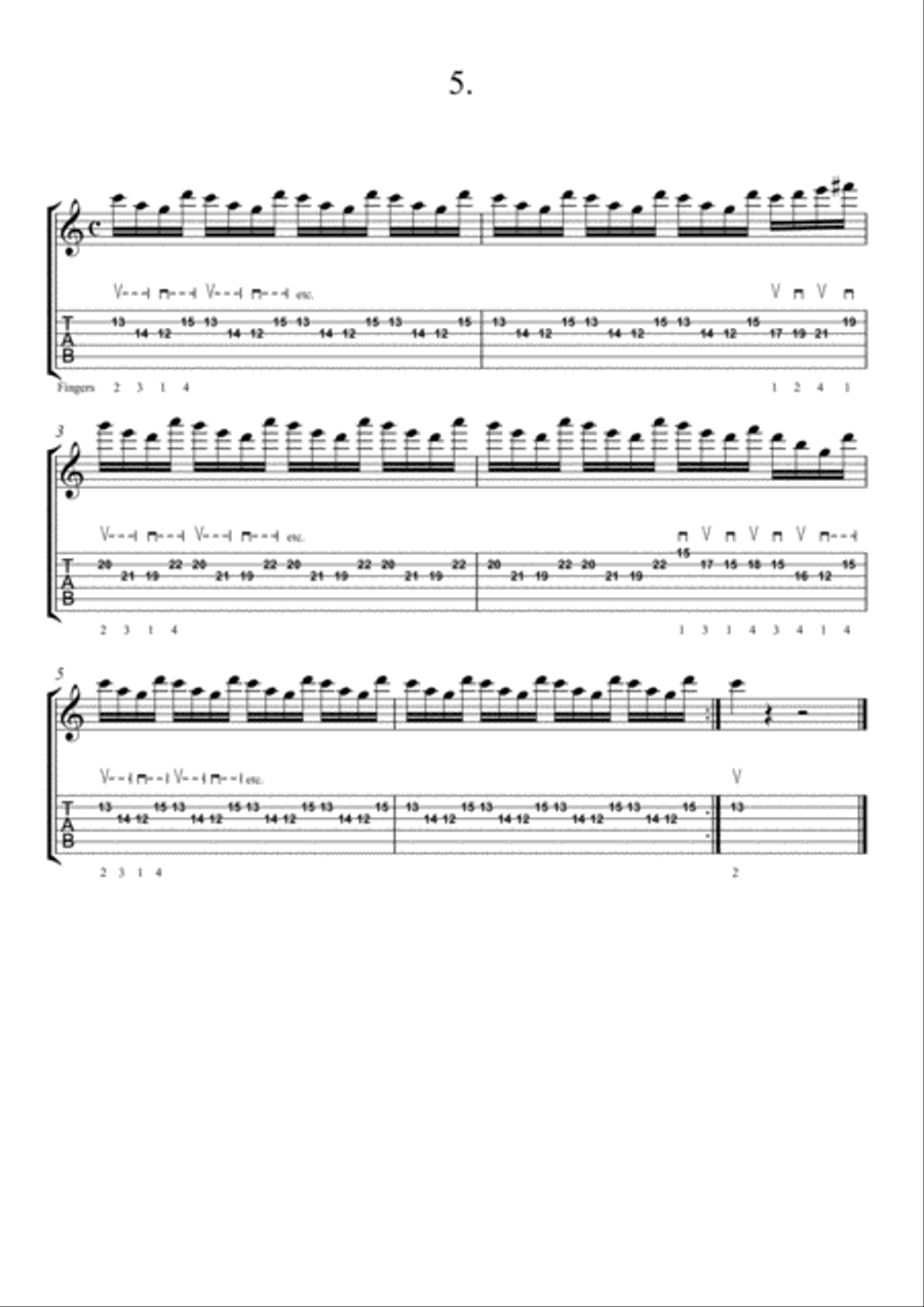 Charles Dancla Exercices Journaliers for Electric Guitar Opus 74 Volume 1 ( Nos.1 - 25 )