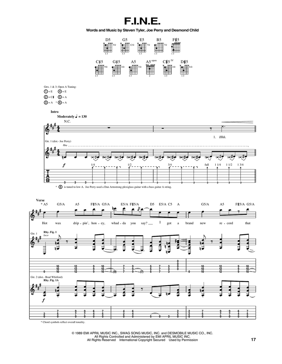 F.I.N.E. F.I.N.E. Acoustic Guitar scores gallery preview page 1