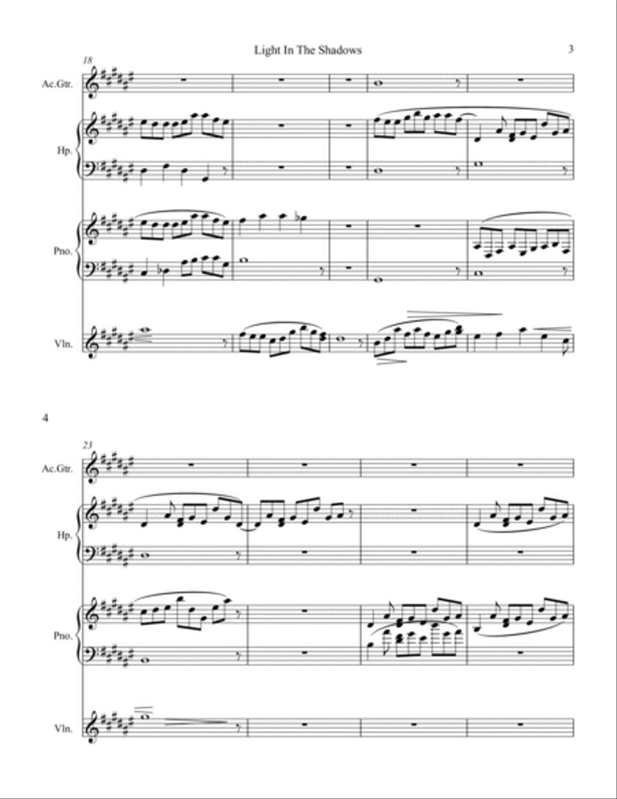 Light In The Shadows Small Ensemble scores gallery preview page 3