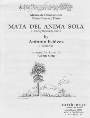 Book cover for mata del anima sola