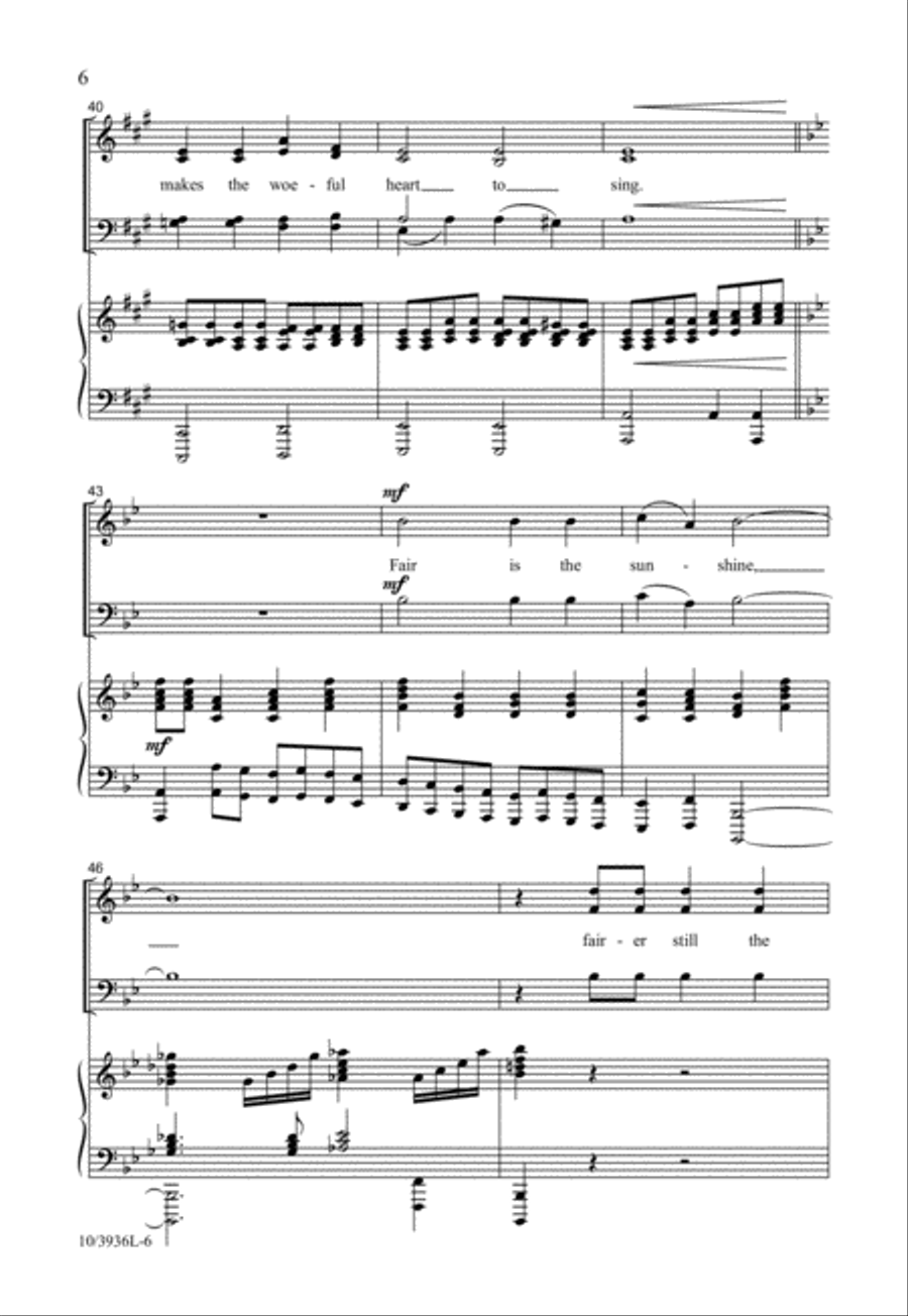 Fairest Lord Jesus 4-Part scores gallery preview page 7