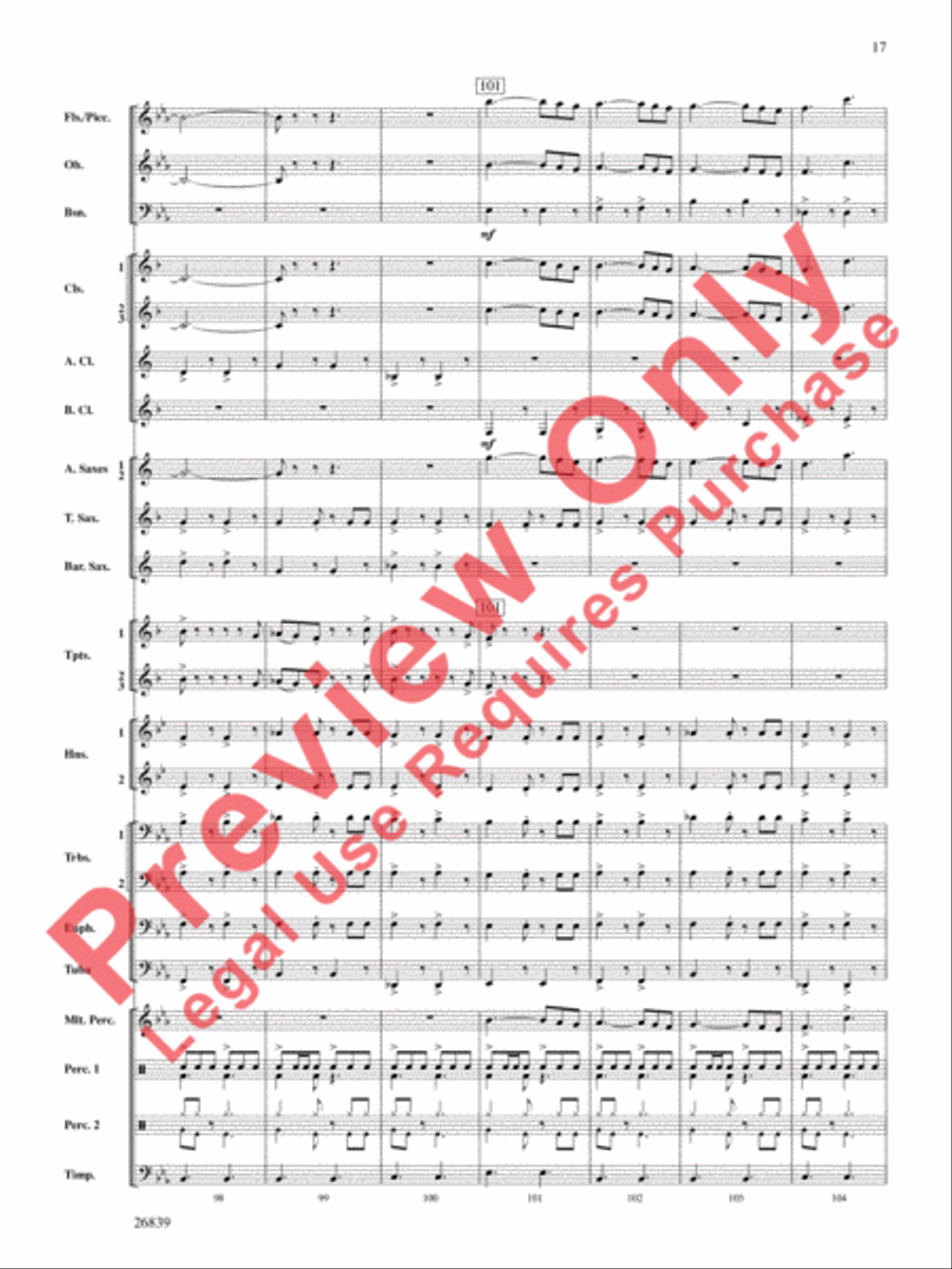 Flourish for Winds Concert Band scores gallery preview page 18