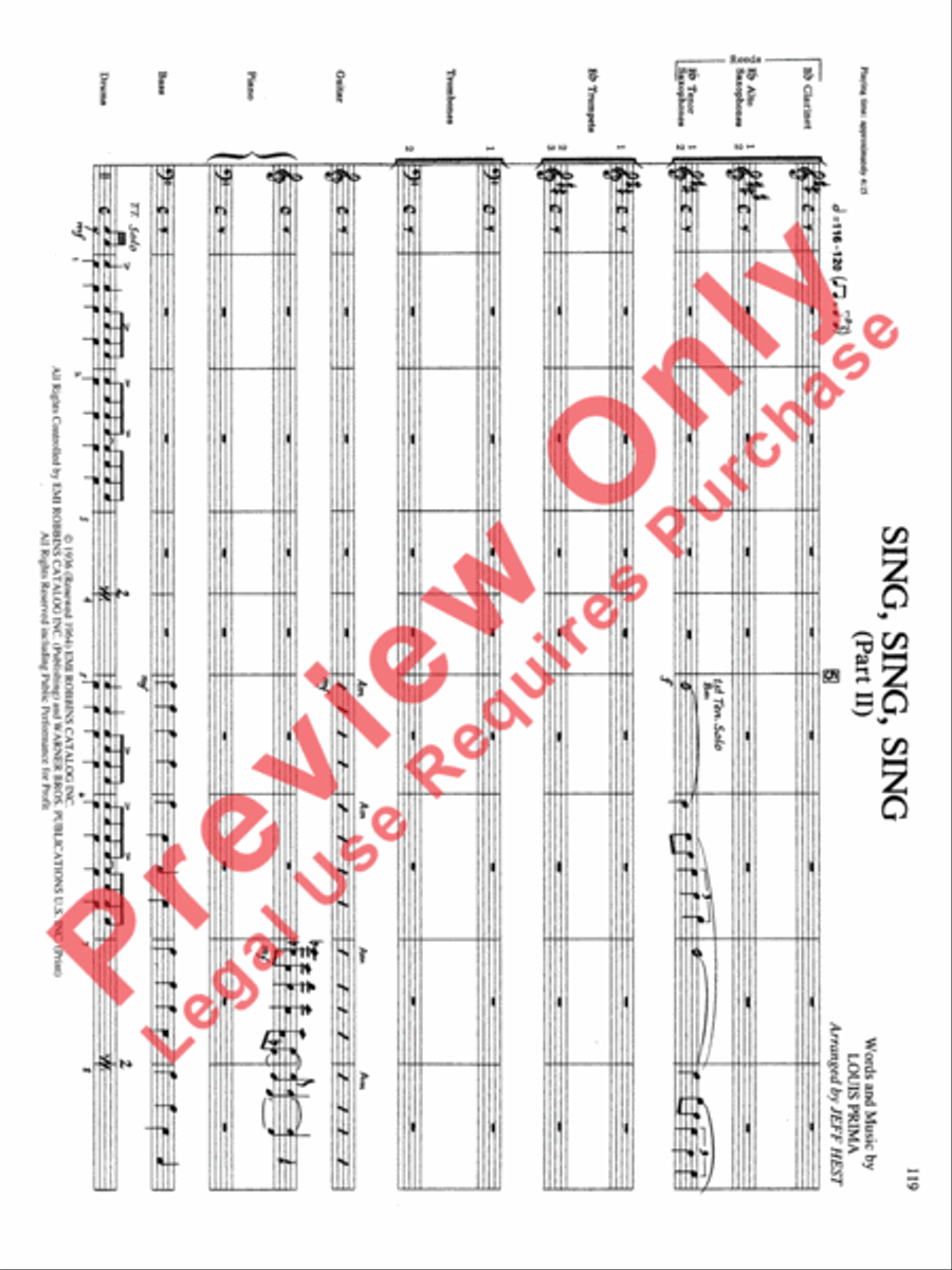 Original Big Band Sounds Big Band scores gallery preview page 120